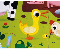 Janod Puzzle sensoryczne 20 elementów Farma - 1008606 - zdjęcie 7